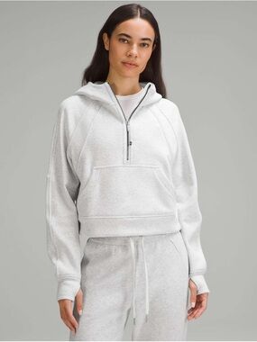Lululemon Scuba Oversized Half-Zip Hoodie Heathered Alpine White
